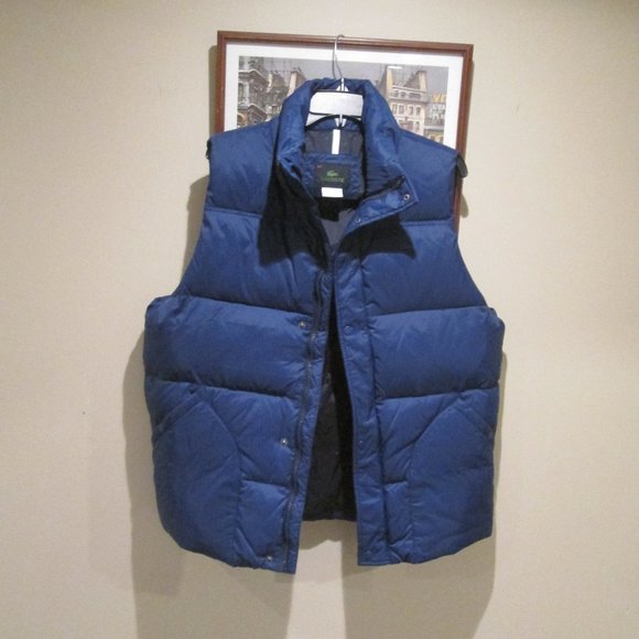 Lacoste Jackets \u0026 Coats | Lacoste Mens Size Large (54) Blue Puffer Down Vest Quilted Full Zip with Snaps | Color: Blue | Size: L | Amandanoel09's